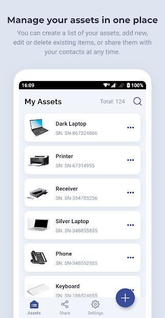 Reinventory app screenshot