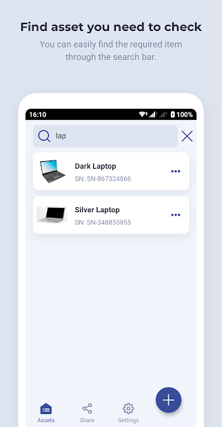 Reinventory app screenshot